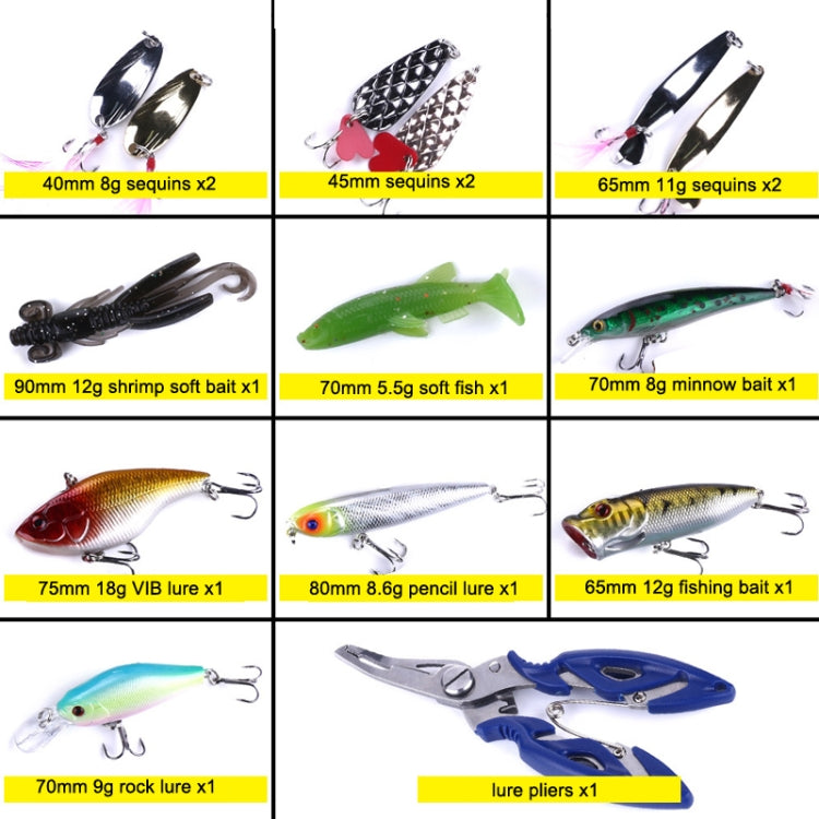 HENGJIA Sea Bass Fake Soft Bait Fishing Gear Accessories Freshwater Bait, 110 PCS / Box