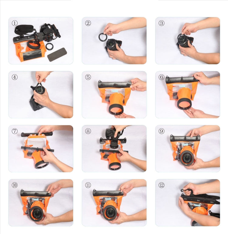 Tteoobl 20m Underwater Diving Camera Housing Case Pouch Camera Waterproof Dry Bag