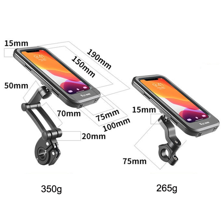 WEST BIKING Bicycle Riding Waterproof and Shockproof Phone Bracket, Style:, Handlebar, Raise Handlebar