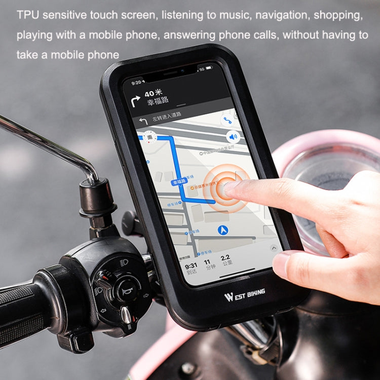 WEST BIKING Bicycle Riding Waterproof and Shockproof Phone Bracket, Style:, Handlebar, Raise Handlebar