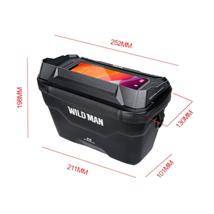 WILD MAN XT8 3L Bicycle EVA Hard Shell Touch Screen Waterproof Head Bag, XT8