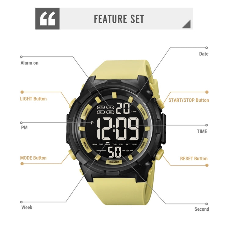 SKMEI 1845 Outdoor Waterproof Large Dial Multifunctional Sports Men Watch