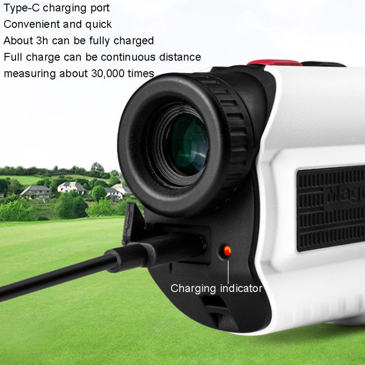 PGM JQ015 IP54 Waterproof Golf Laser Distance Meter Telescope, Measuring Distance: 400m, Measuring Distance: 600m(White)