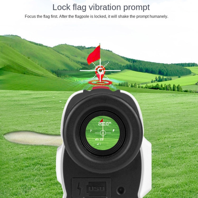 PGM JQ015 IP54 Waterproof Golf Laser Distance Meter Telescope, Measuring Distance: 400m, Measuring Distance: 600m(White)