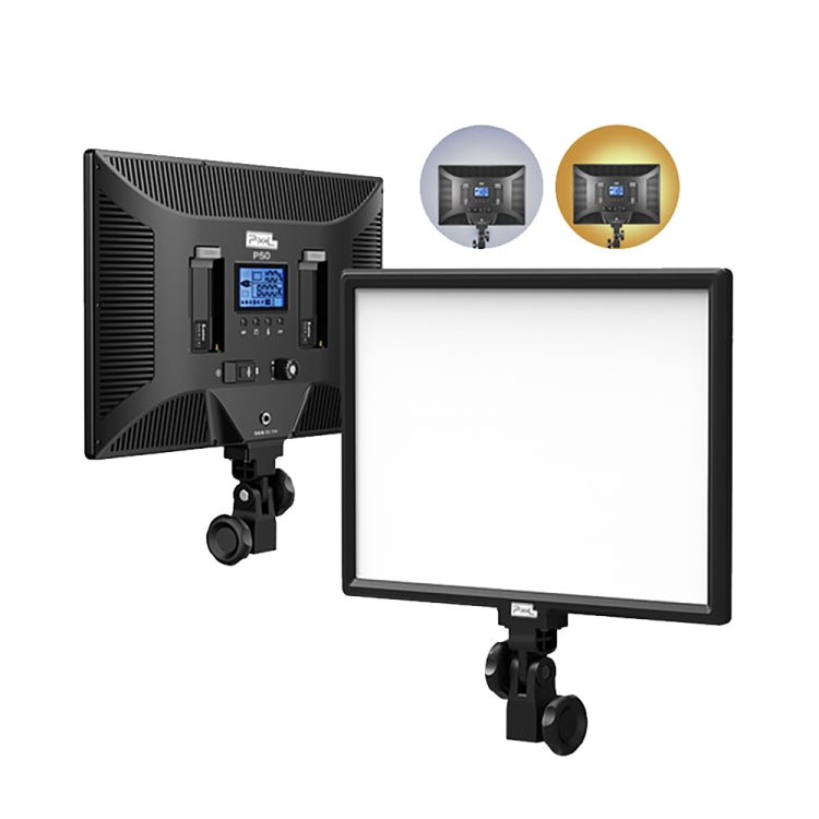 Pixel P50 Dual Color Temperature Flat Panel Fill Light 45W Soft Outdoor Shooting Fill Light For Straight Photography