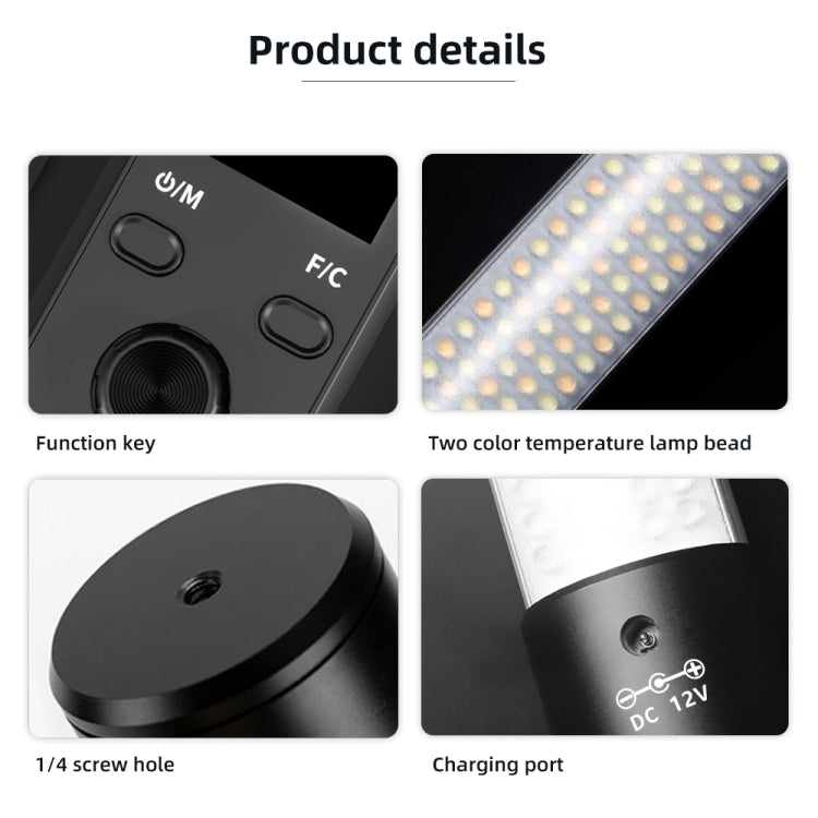 Pixel S24 RGB Fill Light Rod Handheld Portable Color Icelet Outdoor Videos Live Broadcast Studio Camera Stick Lamp