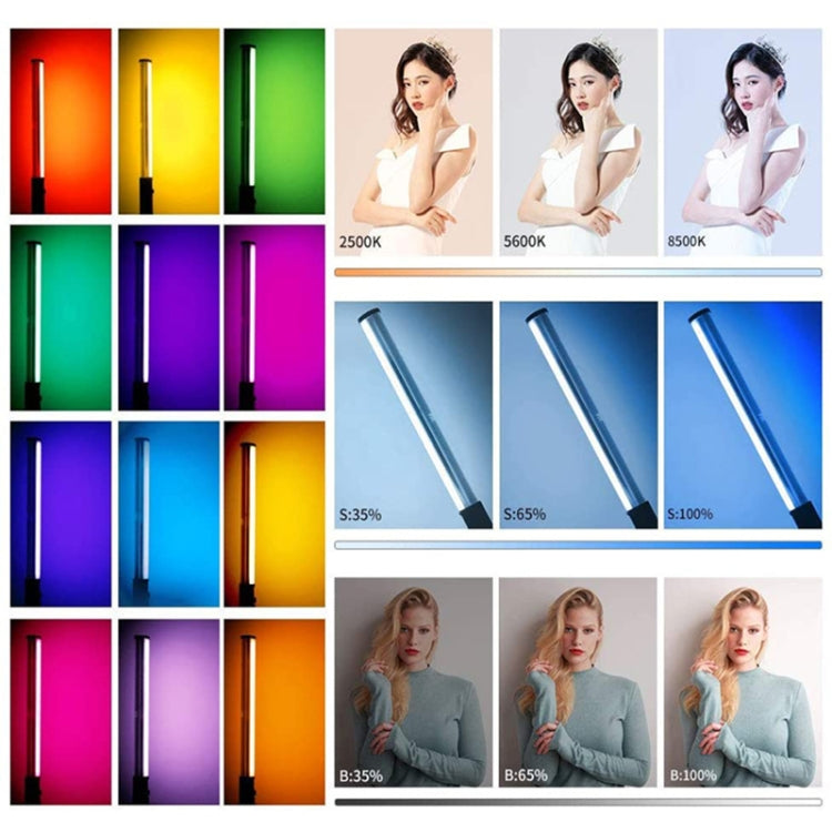 Pixel S24 RGB Fill Light Rod Handheld Portable Color Icelet Outdoor Videos Live Broadcast Studio Camera Stick Lamp
