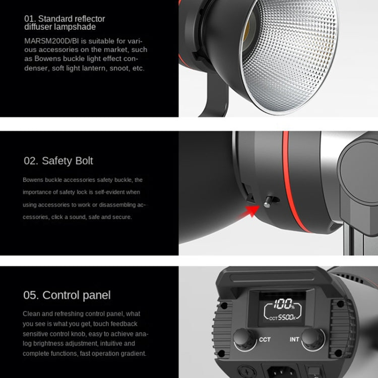 TRIOPO M200Bi Dual Color Temperature Live Broadcast Light Lamp Indoor Photography Lamp