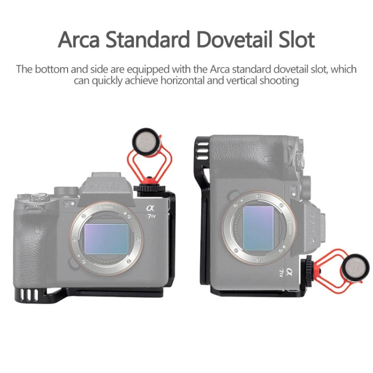 For Sony A7R4 / A7M4 Camera XILETU L-Type Quick Release Plate Shooting Expansion Bracket Cage