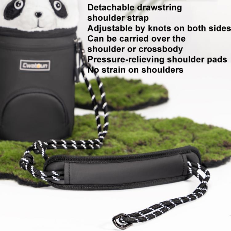 Camera Lens Cylinder Cartoon Panda Camera Lens Protective Cover