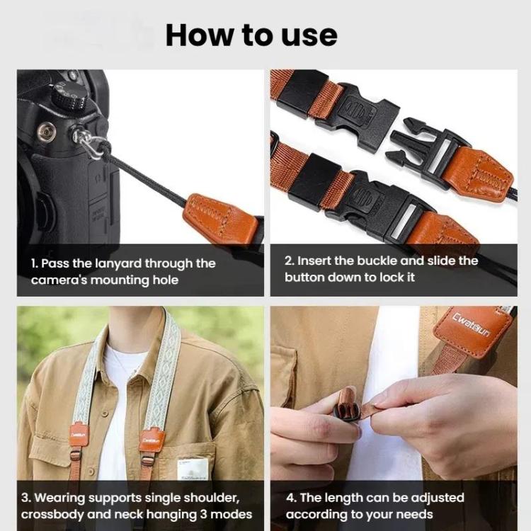Universal Camera Shoulder Strap Double Locking Portable Camera Accessories