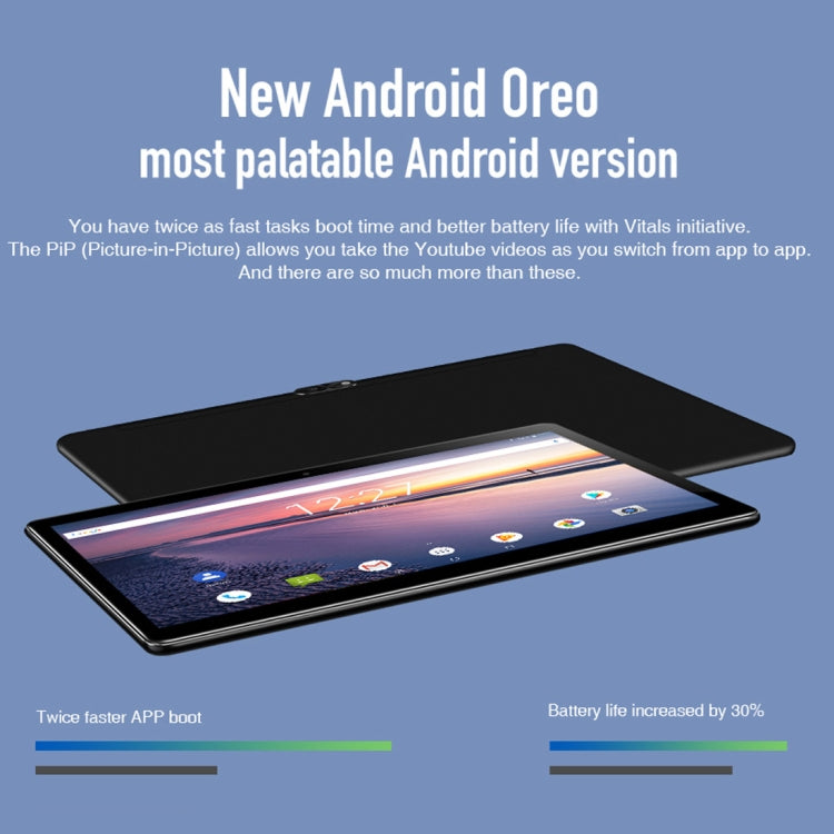 Android 8.0, MTK (Helio X27) Deca Core hasta 2.1GHz, Soporte OTG, FM, Bluetooth, WiFi de doble banda, Red: 4G