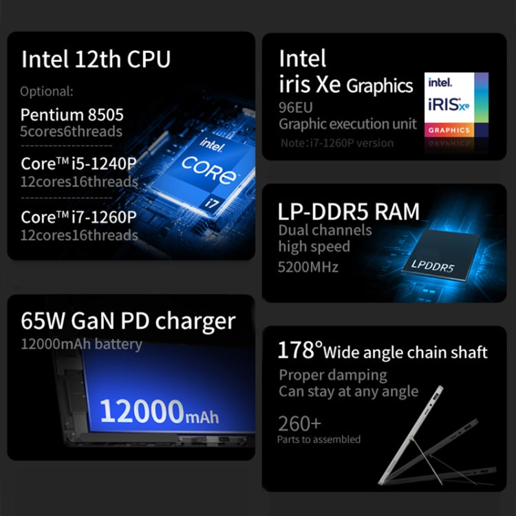 One Netbook T1 Tablet 2 En 1 13 Pulgadas Pentium 8GB+512GB
