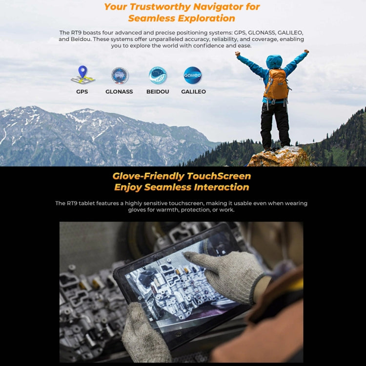 OUKITEL RT9 Rugged Tablet 4G 6GB+256GB 10.1Inch IP68