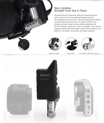 Aputure DEC LensRegain Wireless Remote Follow Focus Lens Adapter for MFT Camera, 0.75X Focal Reducer Adapter
