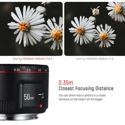 YONGNUO YN50MM F1.8C II F1.8 Auto Focus Lens for Canon EF Mount New Lens