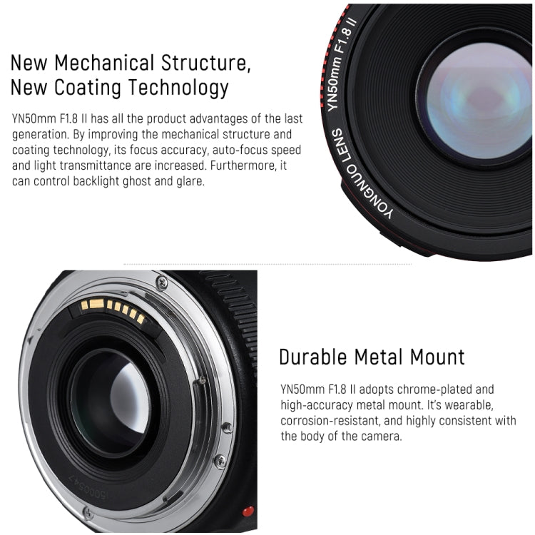 YONGNUO YN50MM F1.8C II F1.8 Auto Focus Lens for Canon EF Mount New Lens