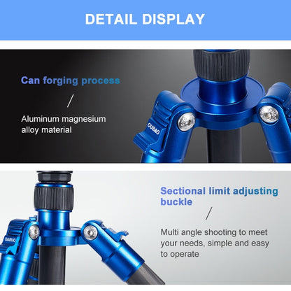 TRIOPO Oubao C-608S Adjustable Portable Carbon Fiber Tripod with Ball Head for SLR Camera