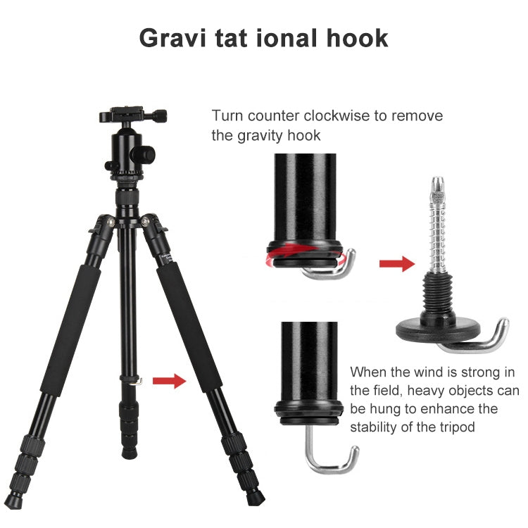 TRIOPO Oubao TA330 Horizontal Arm Tripod Mount Quick Release Center Column Boom Bracket with Tripod Ball-Head