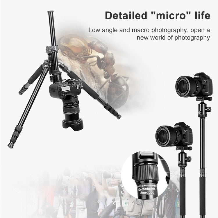 TRIOPO Oubao TA330 Horizontal Arm Tripod Mount Quick Release Center Column Boom Bracket with Tripod Ball-Head