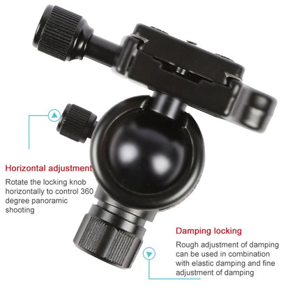 TRIOPO 853 Adjustable Portable Carbon Fiber Tripod with D2-A Ball Head for SLR Camera