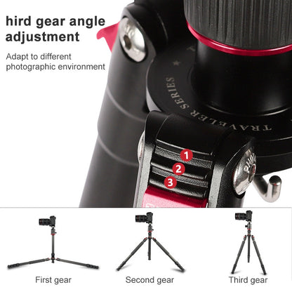 TRIOPO 888 Adjustable Portable Carbon Fiber Tripod with Q-2 Ball Head for SLR Camera, Pipe diameter: 28cm
