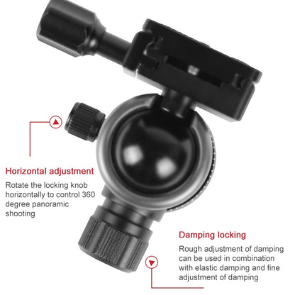 TRIOPO 888 Adjustable Portable Carbon Fiber Tripod with Q-2 Ball Head for SLR Camera, Pipe diameter: 28cm