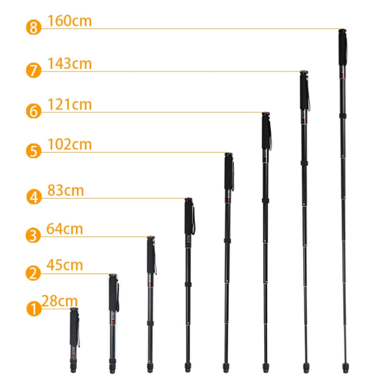 BEXIN P308A Portable Travel Outdoor DSLR Camera Aluminum Alloy Monopod Holder