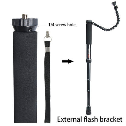 BEXIN P308A Portable Travel Outdoor DSLR Camera Aluminum Alloy Monopod Holder
