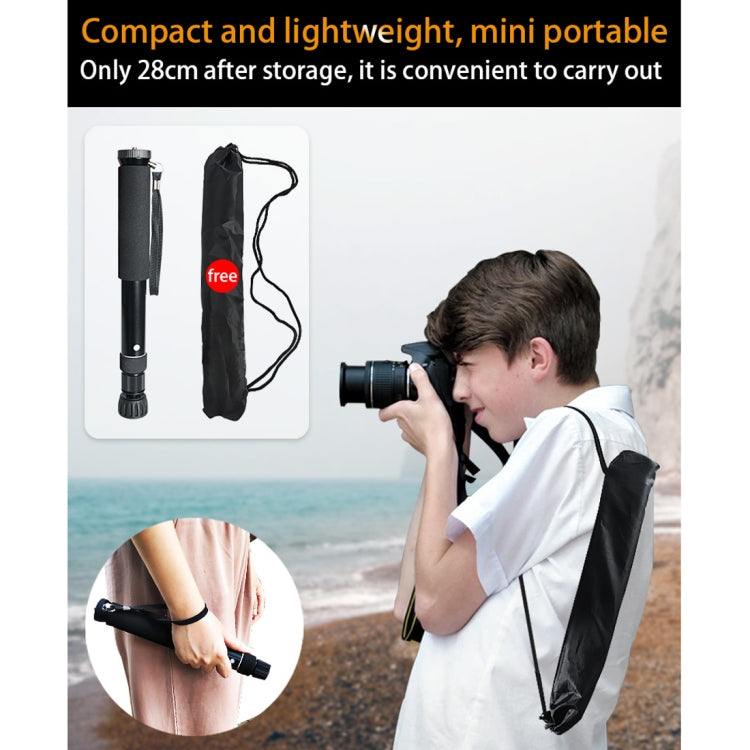 BEXIN P308A Portable Travel Outdoor DSLR Camera Aluminum Alloy Monopod Holder