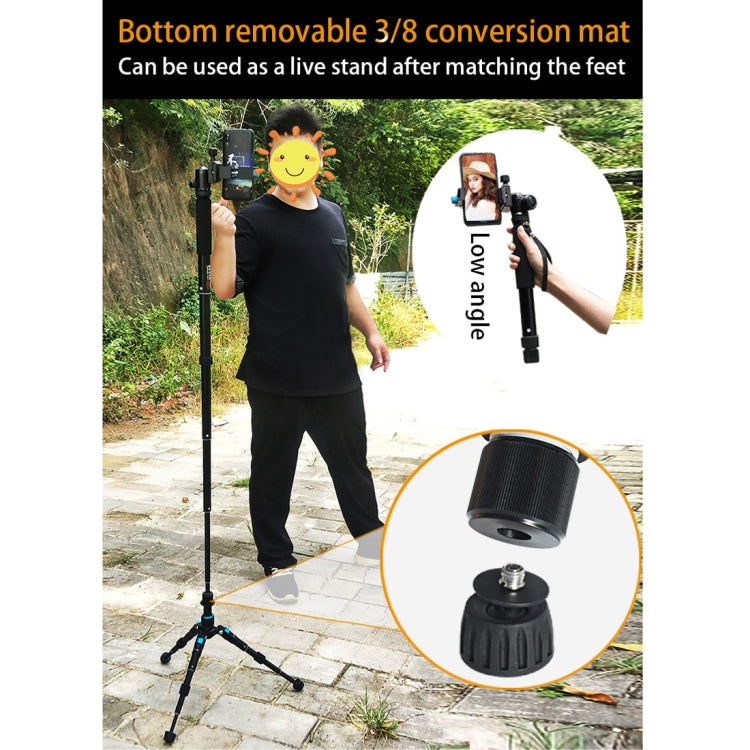 BEXIN P308B Portable Travel Outdoor DSLR Camera Aluminum Alloy Monopod Holder