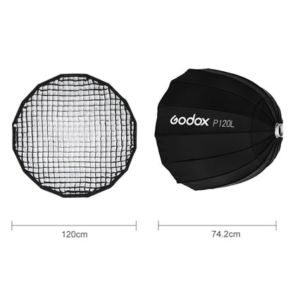 Godox P120L Diameter 120cm Parabolic Softbox Reflector Diffuser for Studio Speedlite Flash Softbox