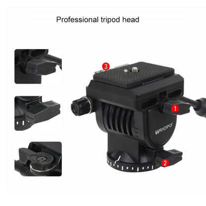 TRIOPO K2808 Aluminum Tripod Mount with HY-350 Heavy Duty Damping Head