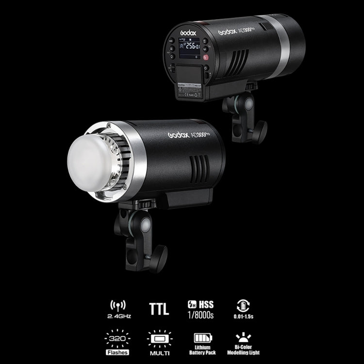 Godox  AD300 Pro 300Ws TTL HSS Pocket Flash Outdoor Speedlite Light Kits