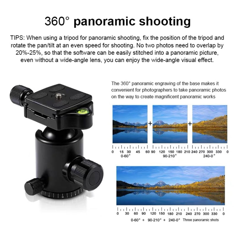 TRIOPO M2508 Multifunction Adjustable 4-Section Portable Aluminum Alloy Tripod Monopod with D-2A Ball Head for SLR Camera