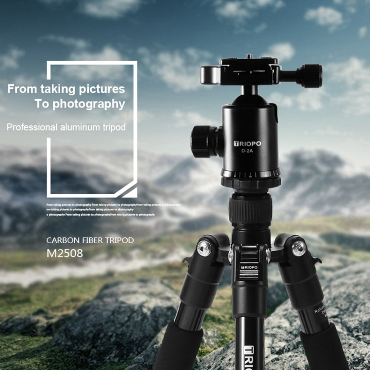 TRIOPO M2508 Multifunction Adjustable 4-Section Portable Aluminum Alloy Tripod Monopod with D-2A Ball Head for SLR Camera