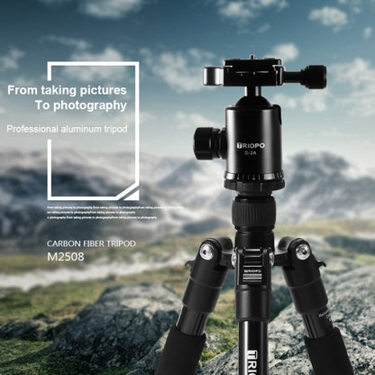 TRIOPO M2508 Multifunction Adjustable 4-Section Portable Aluminum Alloy Tripod Monopod with D-2A Ball Head for SLR Camera
