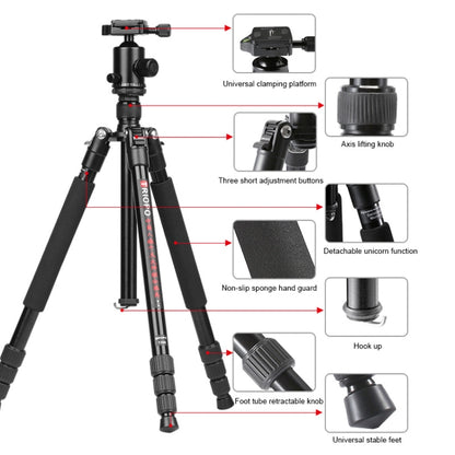 TRIOPO M2508 Multifunction Adjustable 4-Section Portable Aluminum Alloy Tripod Monopod with D-2A Ball Head for SLR Camera