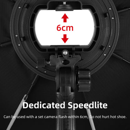 TRIOPO KS90 90cm Dome Speedlite Flash Octagon Parabolic Softbox Diffuser with Bracket Mount Handle for Speedlite