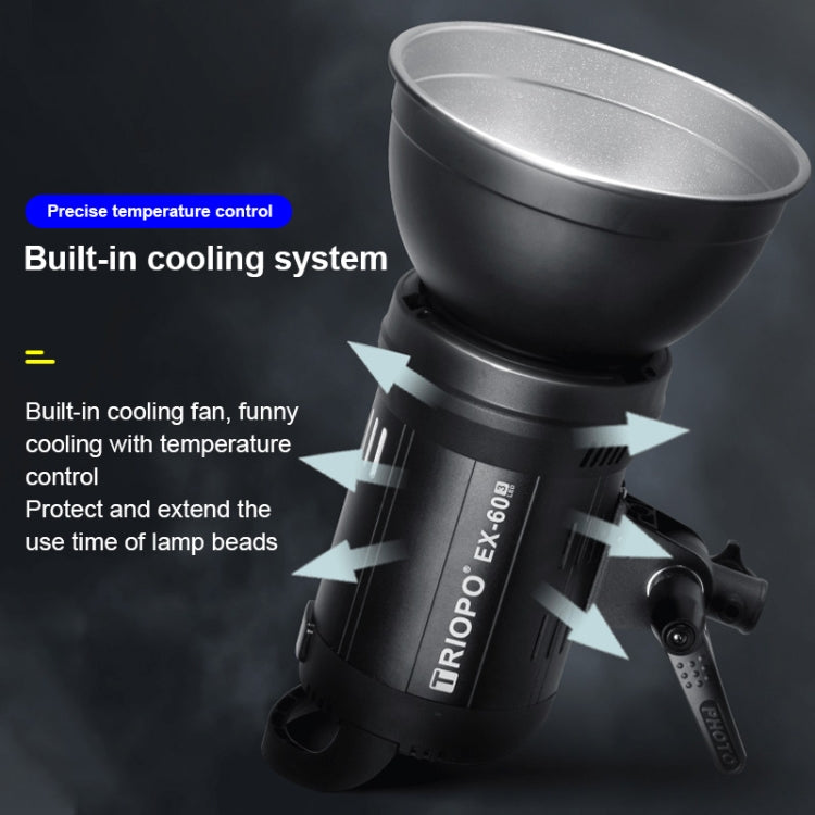 TRIOPO EX-60W Studio Flash Built-in Dissipate Heat System with EX-60III LED Single Light