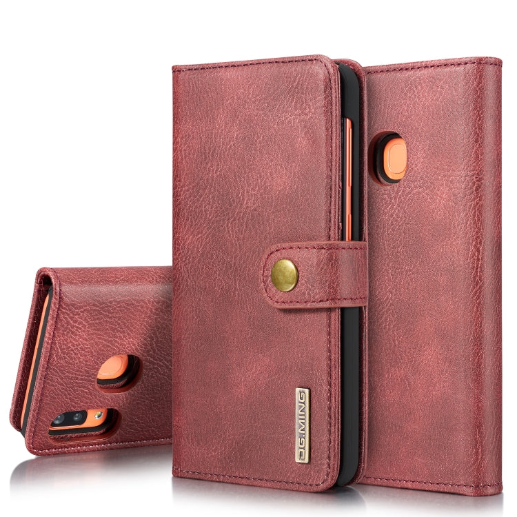 DG.MING Crazy Horse Texture Flip Detachable Magnetic Leather Case with Holder & Card Slots & Wallet, for Galaxy S10 5G, for Galaxy A10, For Galaxy A20 & A30 & M10s, for Galaxy A40, For Galaxy A50 & A30s & A50s, for Galaxy A70