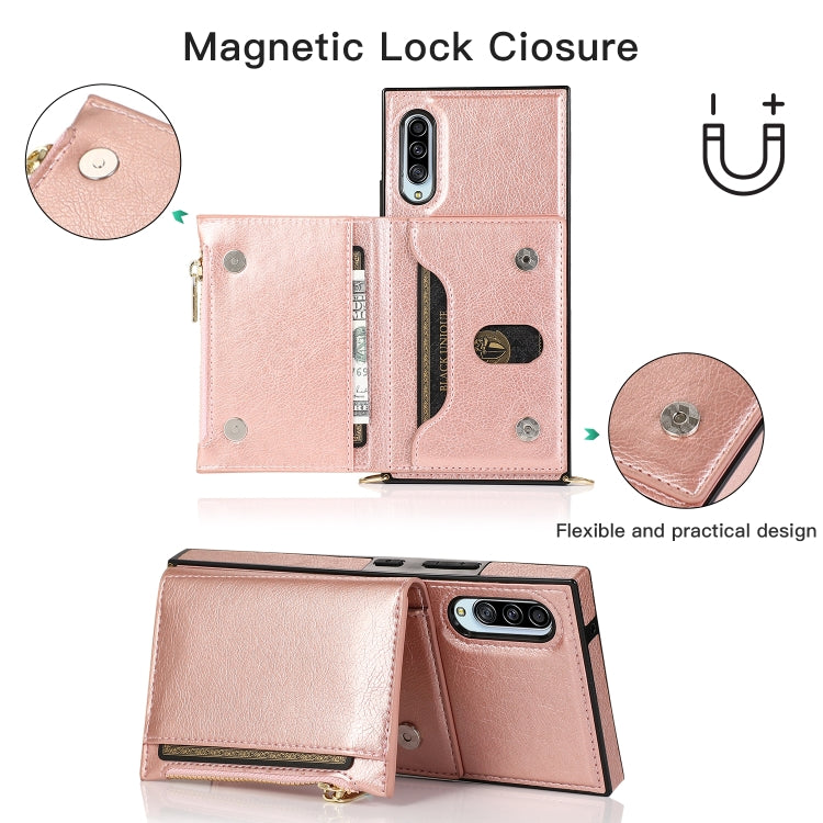 Square Zipper Wallet Bag TPU+PU Back Cover Case with Holder & Card Slots & Wallet & Cross-body Strap, For Samsung Galaxy A90 5G, For Samsung Galaxy Note9, For Samsung Galaxy Note10, For Samsung Galaxy Note10 Pro, For Samsung Galaxy S9������������������...
