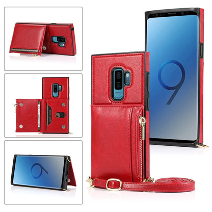 Square Zipper Wallet Bag TPU+PU Back Cover Case with Holder & Card Slots & Wallet & Cross-body Strap, For Samsung Galaxy A90 5G, For Samsung Galaxy Note9, For Samsung Galaxy Note10, For Samsung Galaxy Note10 Pro, For Samsung Galaxy S9������������������...
