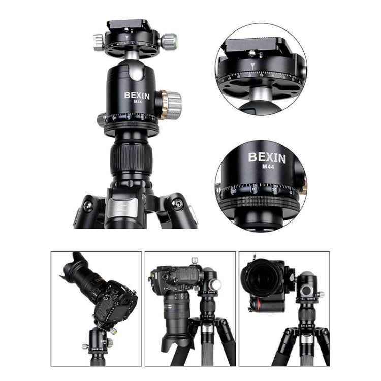BEXIN W324C M44 Carbon Fiber Tripod Stable Shooting Camera for Vdeo Point Dslr Camera