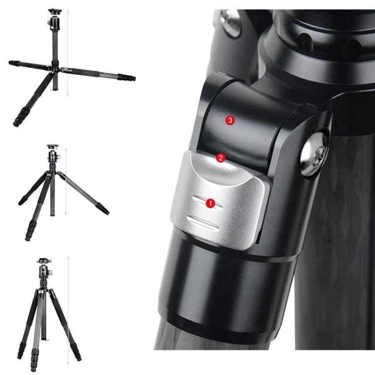 BEXIN W324C M44 Carbon Fiber Tripod Stable Shooting Camera for Vdeo Point Dslr Camera