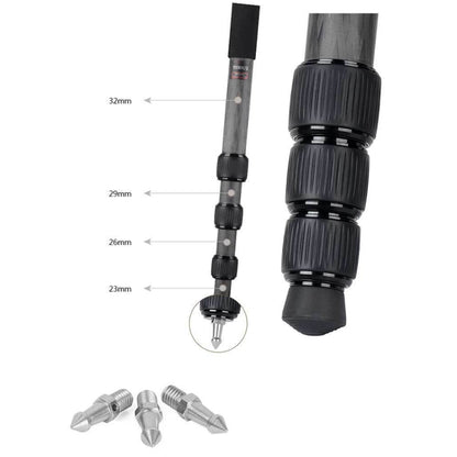 BEXIN W324C M44 Carbon Fiber Tripod Stable Shooting Camera for Vdeo Point Dslr Camera