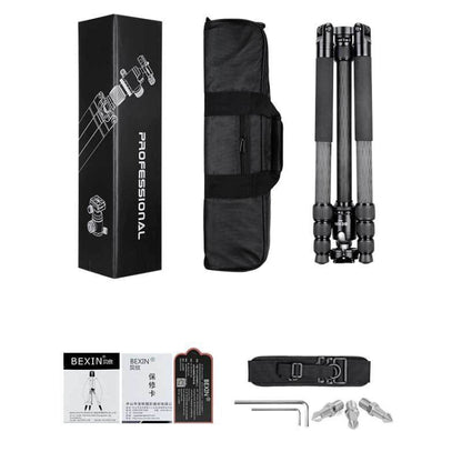 BEXIN W324C M44 Carbon Fiber Tripod Stable Shooting Camera for Vdeo Point Dslr Camera