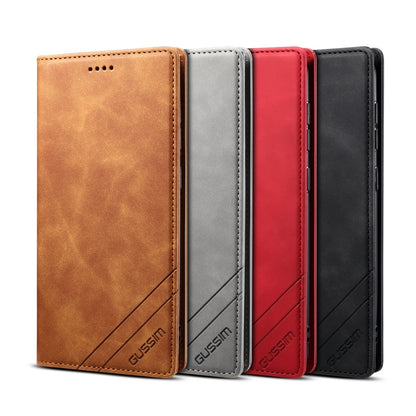 GUSSIM GS-001 Business Style Horizontal Flip Skin Feel PU Leather Case with Holder & Card Slots & Wallet & Photo Frame, For Samsung Galaxy A21s, For Samsung Galaxy A31, For Samsung Galaxy A41, For Samsung Galaxy A50, For Samsung Galaxy A51�������������...