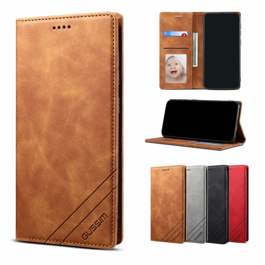 GUSSIM GS-001 Business Style Horizontal Flip Skin Feel PU Leather Case with Holder & Card Slots & Wallet & Photo Frame, For Samsung Galaxy A11, For Samsung Galaxy M11, For Samsung Galaxy A20e, For Samsung Galaxy A21, For Samsung Galaxy S20 FE