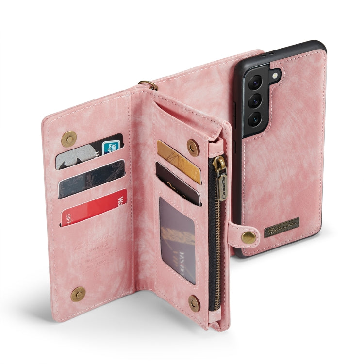 CaseMe Detachable Multifunctional Horizontal Flip Leather Case, with Card Slot & Holder & Zipper Wallet & Photo Frame, For Samsung Galaxy S21 5G, For Samsung Galaxy S21+ 5G, For Samsung Galaxy S21 Ultra 5G